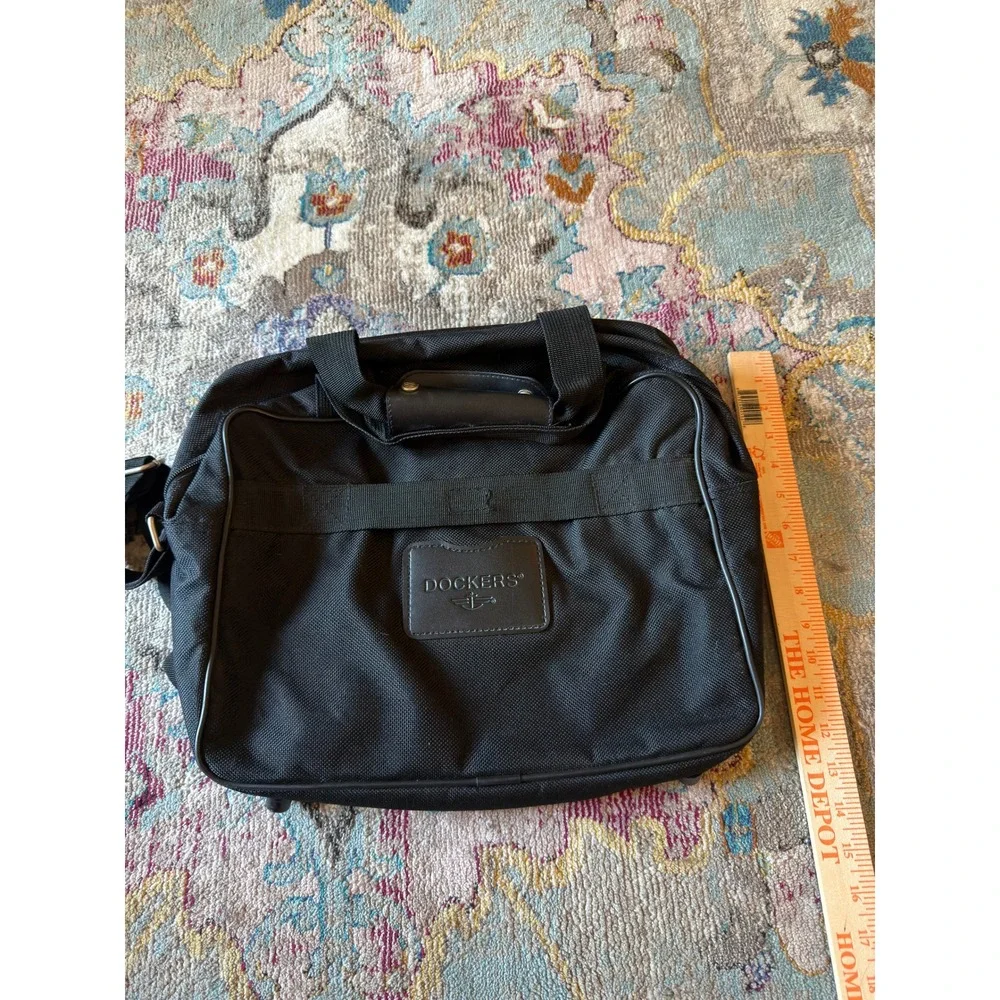 Dockers Messenger Laptop Bag Black Unisex Large
